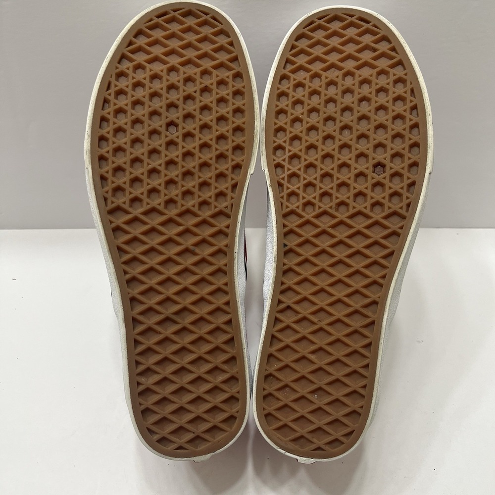 Vans Slip-On Paint Drip Red Sneakers B/W Checkerboard Canvas Men 7 Women 8.5 - Picture 6 of 8